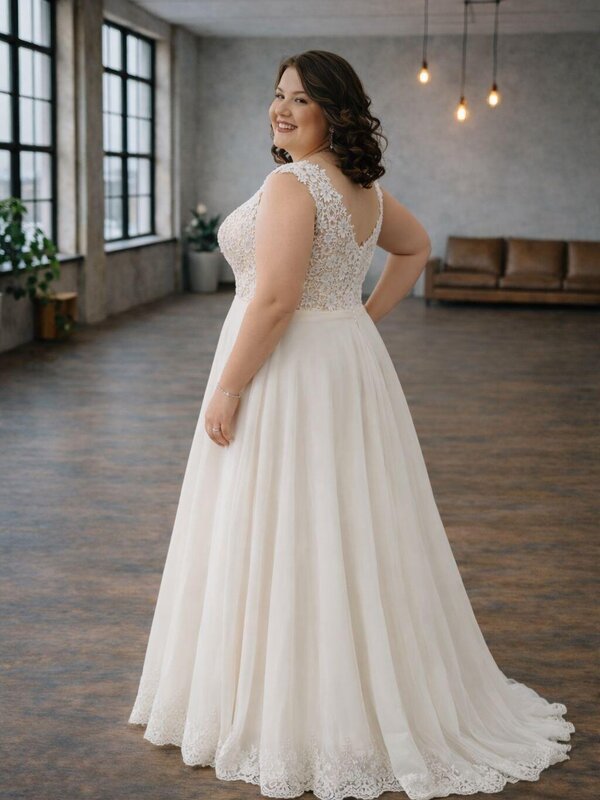 curvy_brautkleid_Chiffon_Hochzeitskleid