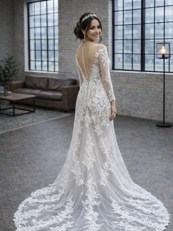 Brautkleid_eng_Spitze_Fit_Flair_Meerjungfrau