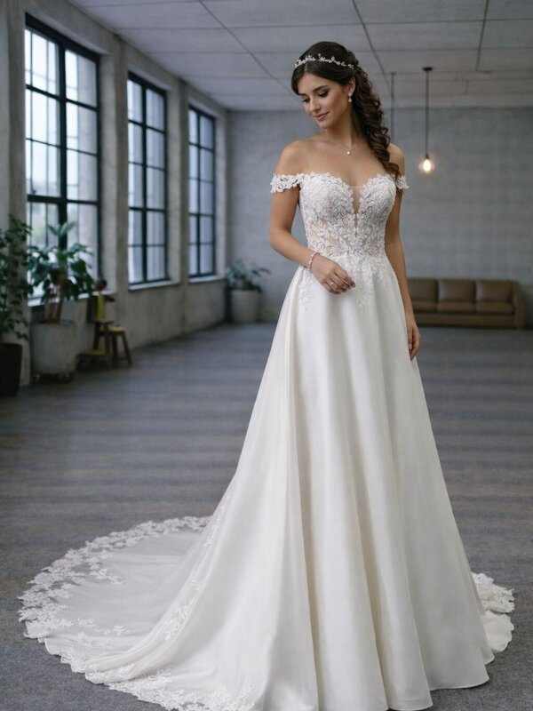 Brautkleid_Satin_Illussion_Schleppe