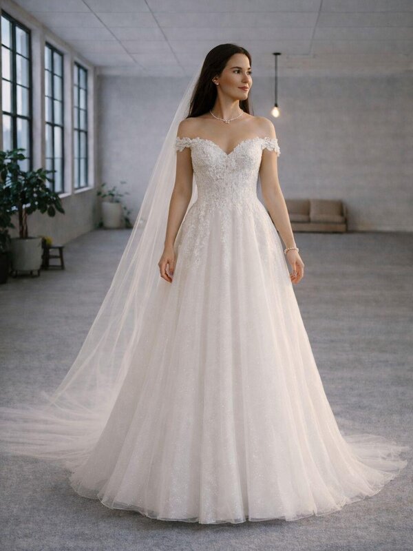 Brautkleid_off_shoulder_Träger_Schleier