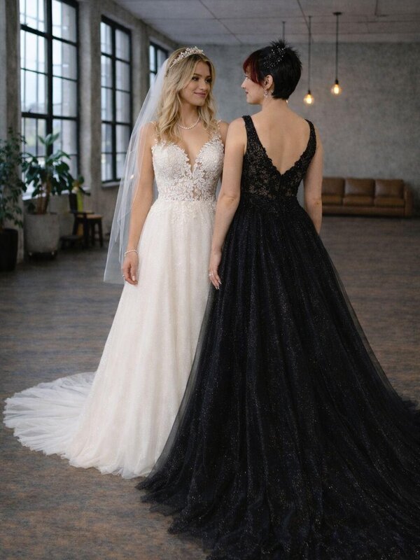 Brautkleid_creme_Schwarz_sunflower_Sachsen_Anhalt