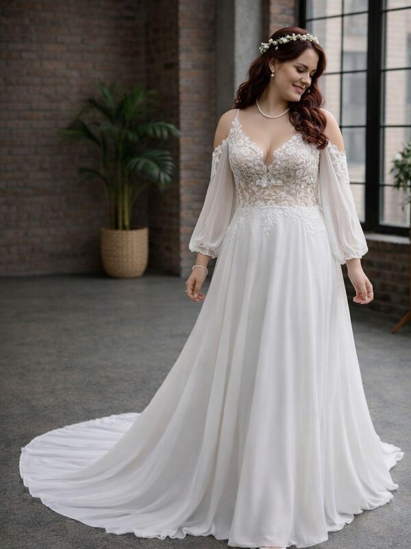 XXL_Brautmode_Chiffon_Brautkleid XXL_Brautmode_Chiffon_Brautkleid