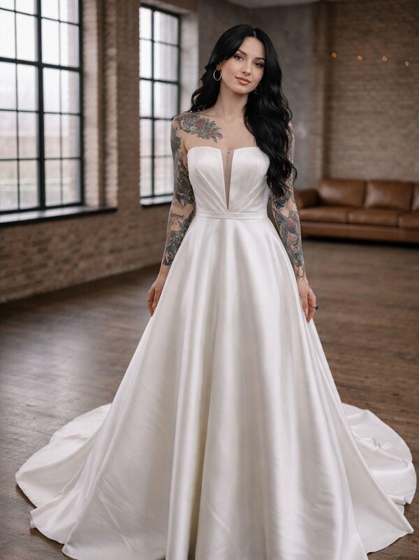 Brautkleid_Satin_clean_look