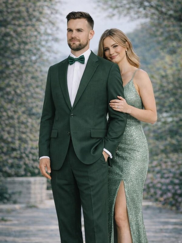 Anzug_grün_Hochzeitsgast_slim_fit_52_54_56_Größe