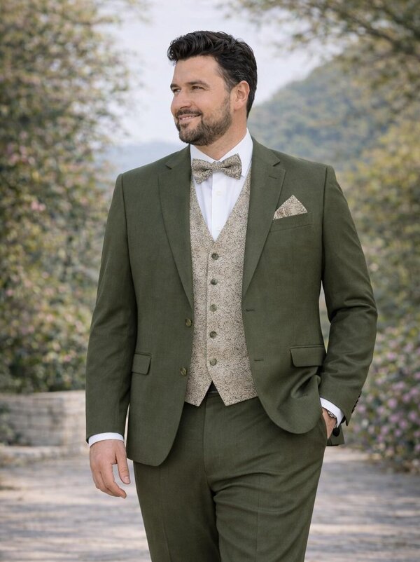 Anzug_kräftige_Figur_oliv_Mann_dick_62_64_66