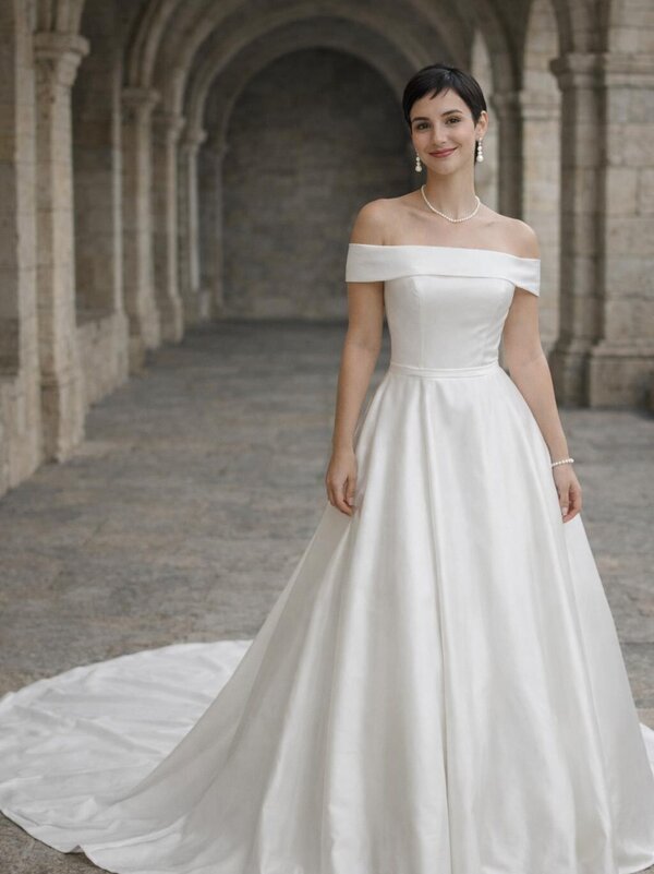 A-Linie_Brautkleid_klassisch_schlicht_ohne_Perlen