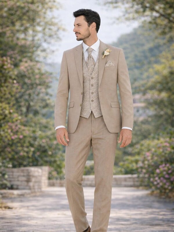 Anzug_beige_Hochzeit_sand_Bräutigam
