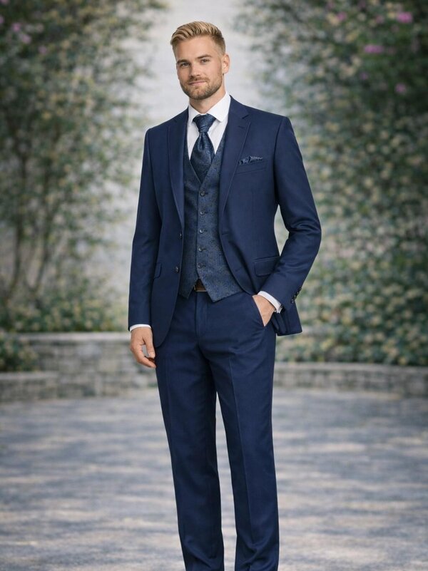 Hochzeit_Braeutigam_blau_Plastron